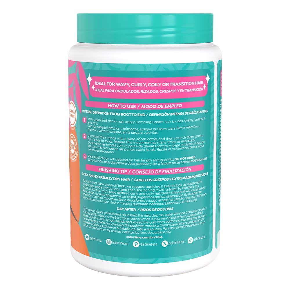 Maximum Definition Hair Cream Conditioner - Salon Line - 1Kg - Naturally