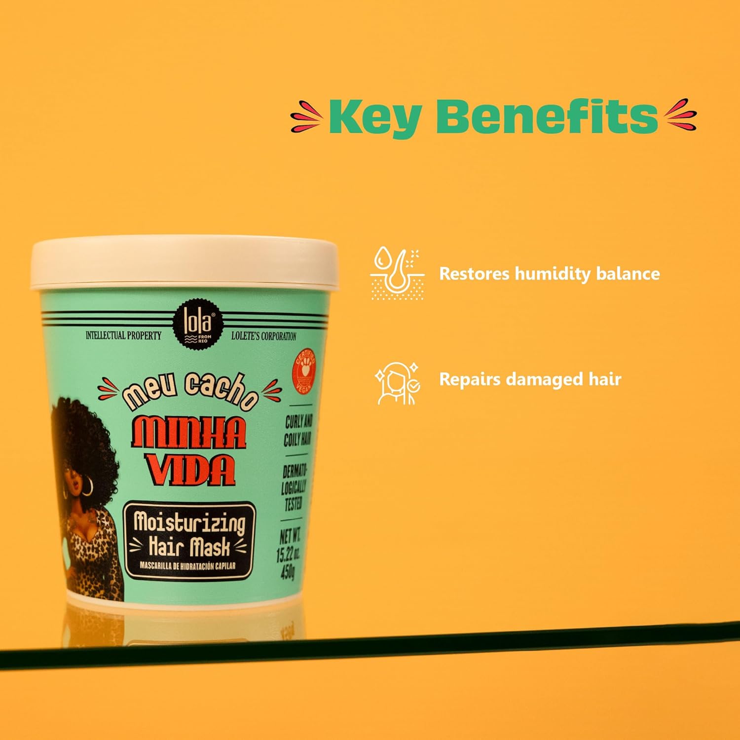 Meu Cacho Minha Vida - Moisturizing Hair Mask - Lola Cosmetics - 450g - Naturally