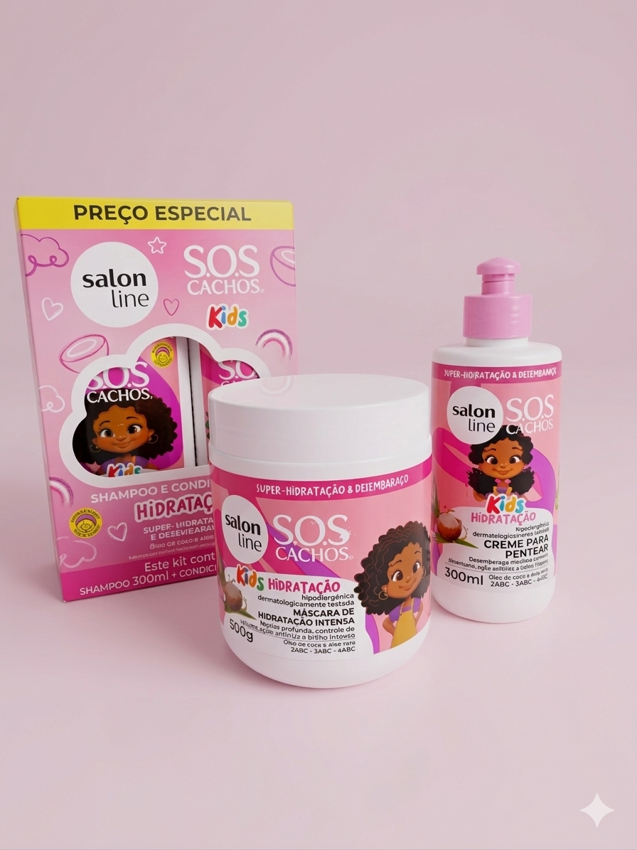 Kids Complete Repair & Styling Bundle by Naturally featuring hair repair products and styling tools for children.