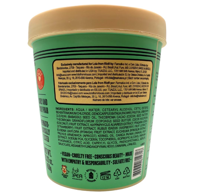 Meu Cacho Minha Vida - Moisturizing Hair Mask - Lola Cosmetics - 450g - Naturally