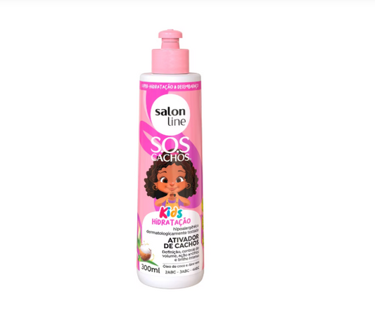 S.O.S Cachos Curls & Coils Kids Hydrating Curl Activator - Salon Line - 300ml