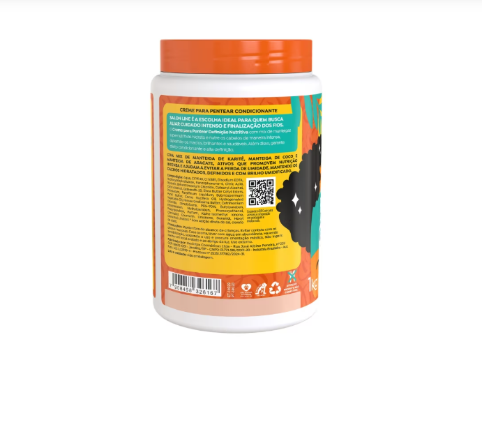 Nutritive Definition Hair Cream Conditioner - Salon Line - 1Kg - Naturally