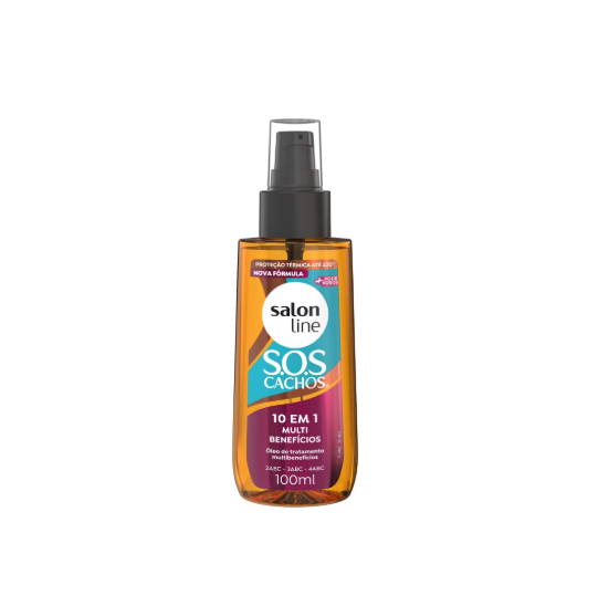 SOS Cachos 10-in-1 Multi-Benefit Treatment Hair Oil - Salon Line