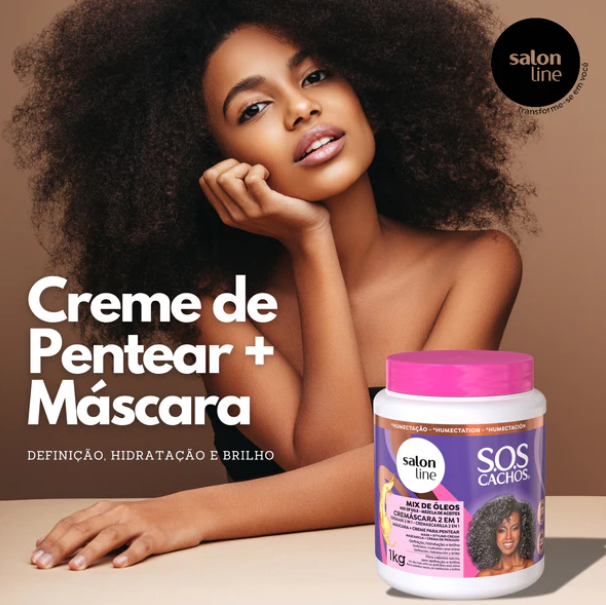 Super Oils 2-in-1 Cream Mask - Salon Line - 1Kg - Naturally