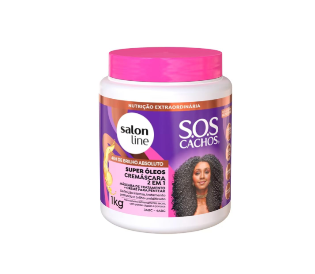 Super Oils 2-in-1 Cream Mask - Salon Line - 1Kg - Naturally