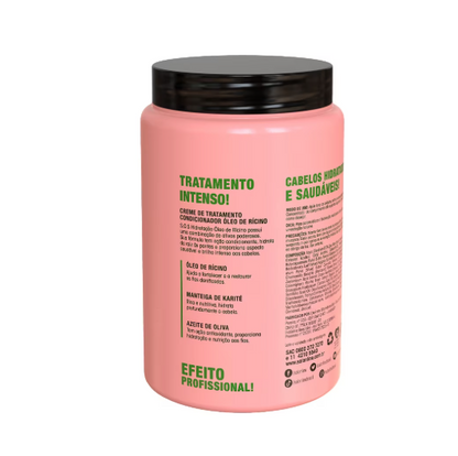 S.O.S Deep Hydrating Castor Oil Hair Mask - Salon Line - 1 Kg - Naturally