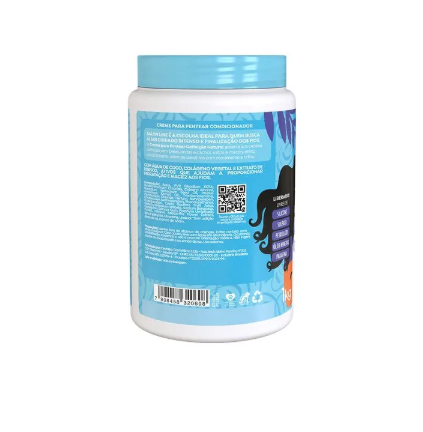 Naturally S.O.S Cachos Natural Definition Hair Cream Conditioner in 1kg container, showcasing a jar of curl-enhancing hair product.