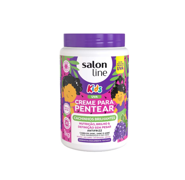 S.O.S Cachos Kids Shiny Curls Combing Cream - Salon Line - 1Kg