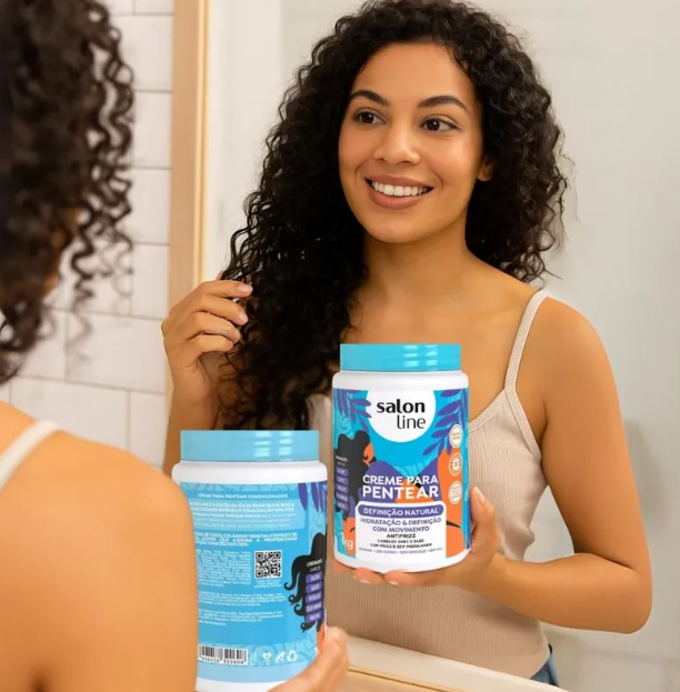 Naturally S.O.S Cachos Natural Definition Hair Cream Conditioner in 1kg jar, showcasing creamy formula for curly hair care