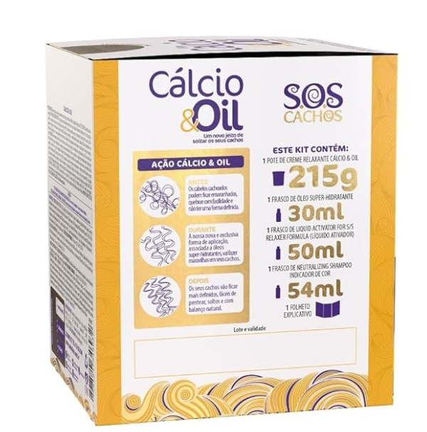 S.O.S Curls Calcium Oil Complete Treatment Kit – Salon Line - Naturally