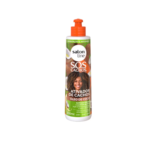 SOS Cachos Coconut Oil Deep Treatment Curl Activator – Salon Line - 300ml - Naturally